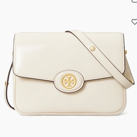 Tory Burch Ivory Crossbody Bag Robinson Convertible Patent Shoulder Bag